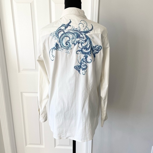 Wrangler Rock 47 Long Live Cowgirl Embroidery Embellished  Western Shirt - Picture 3 of 16